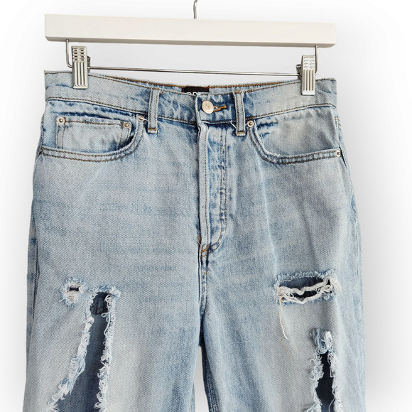 BDG Urban Outfitters High Waisted Ripped Mom Jeans 25 - Picture 2 of 6